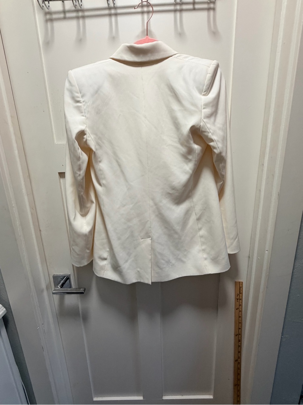 Express Cream Double-Breasted Blazer with Gold Buttons - Picture 5 of 5